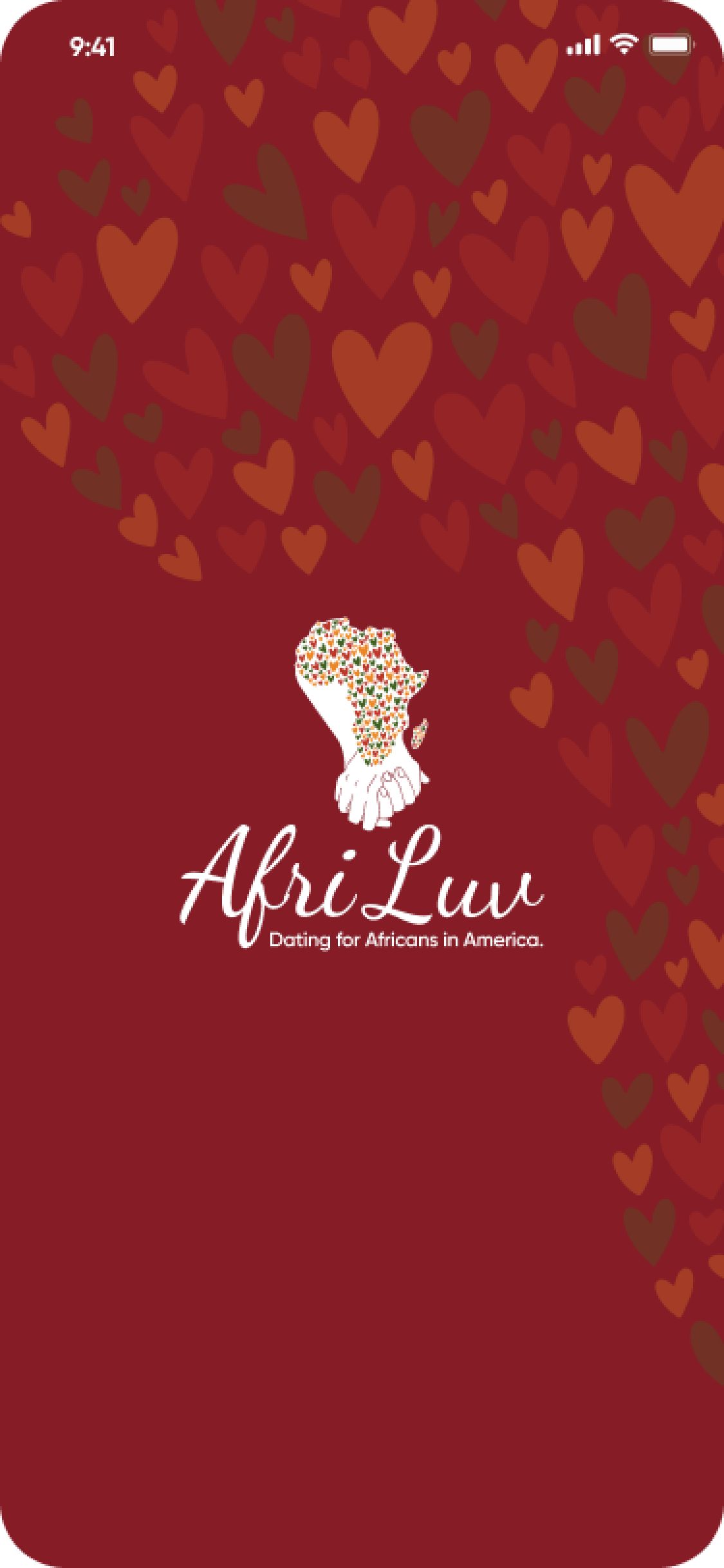 Afri Luv app – Splash screen