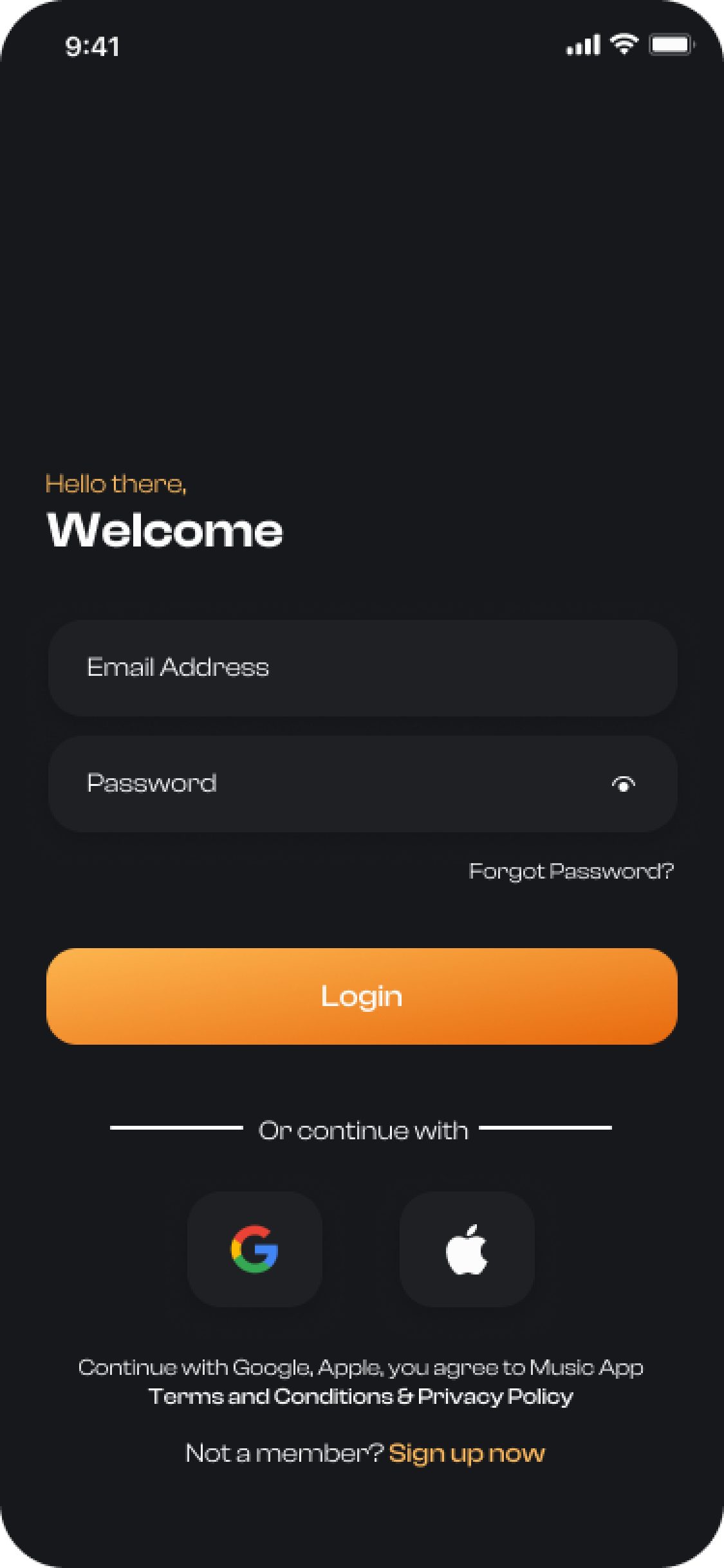 BeatDrop app – Login