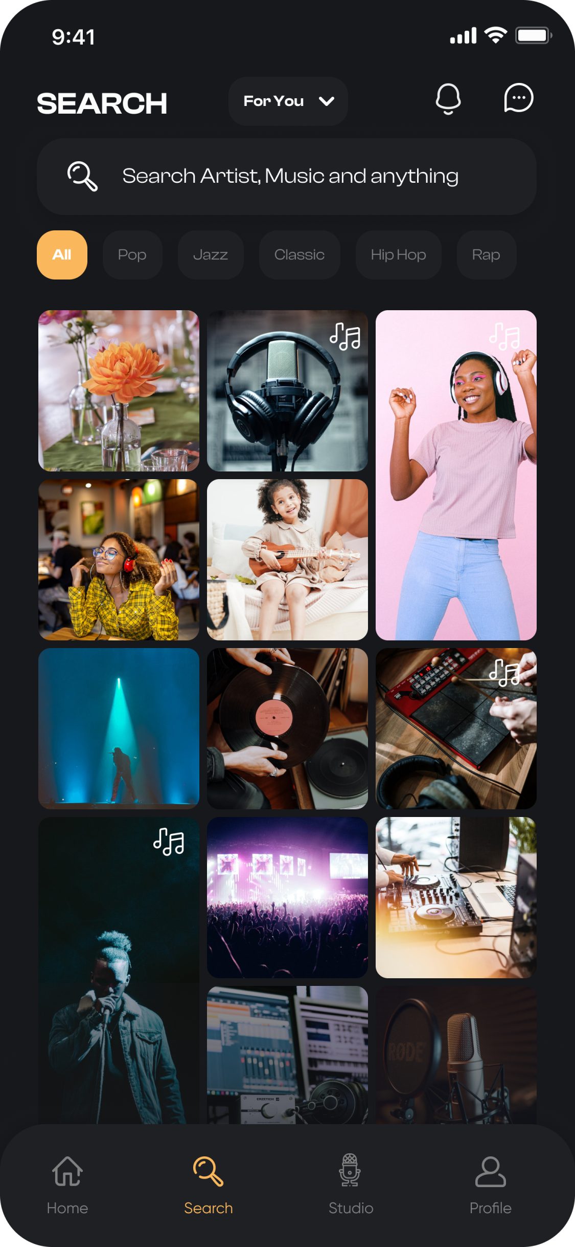 BeatDrop app – Search artists, music and anything