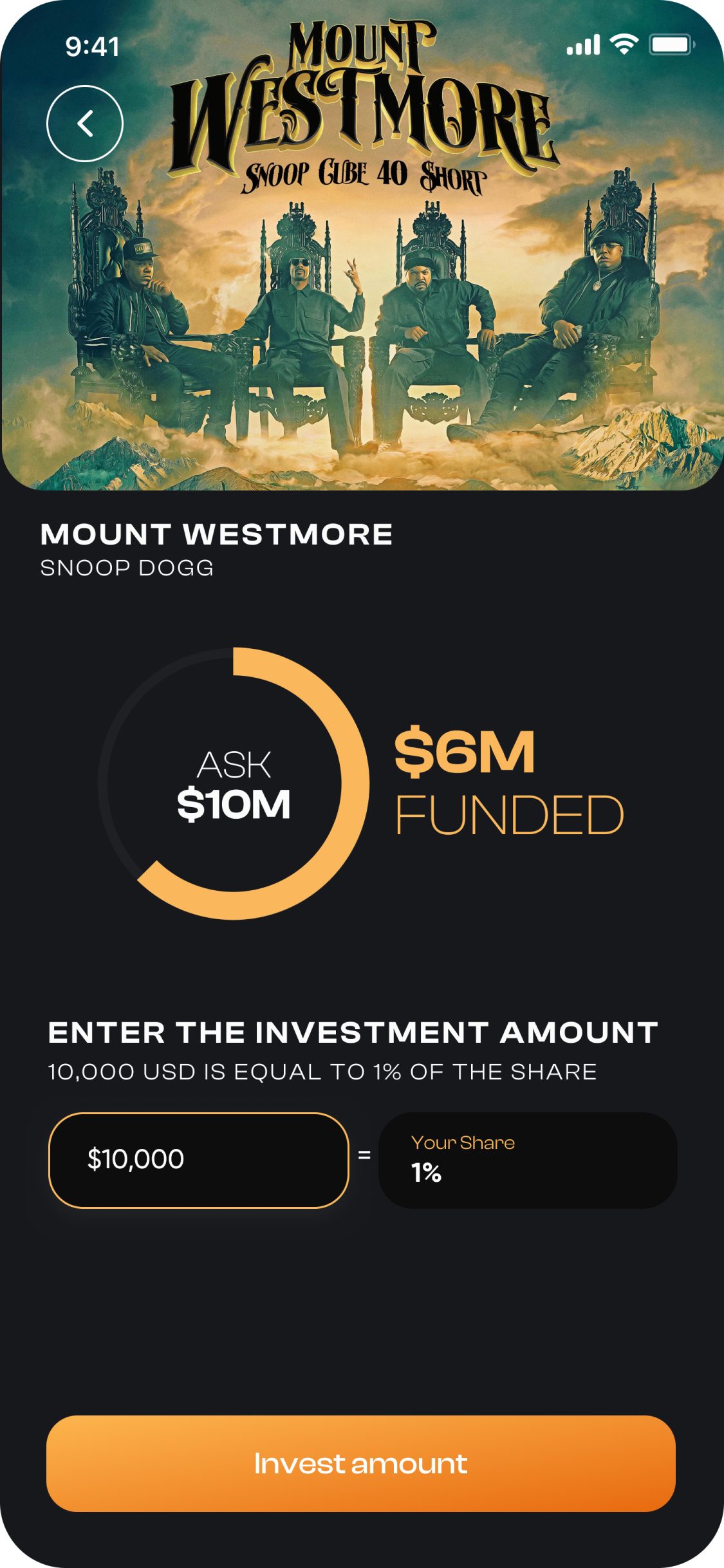 BeatDrop app – Invest in an upcoming album