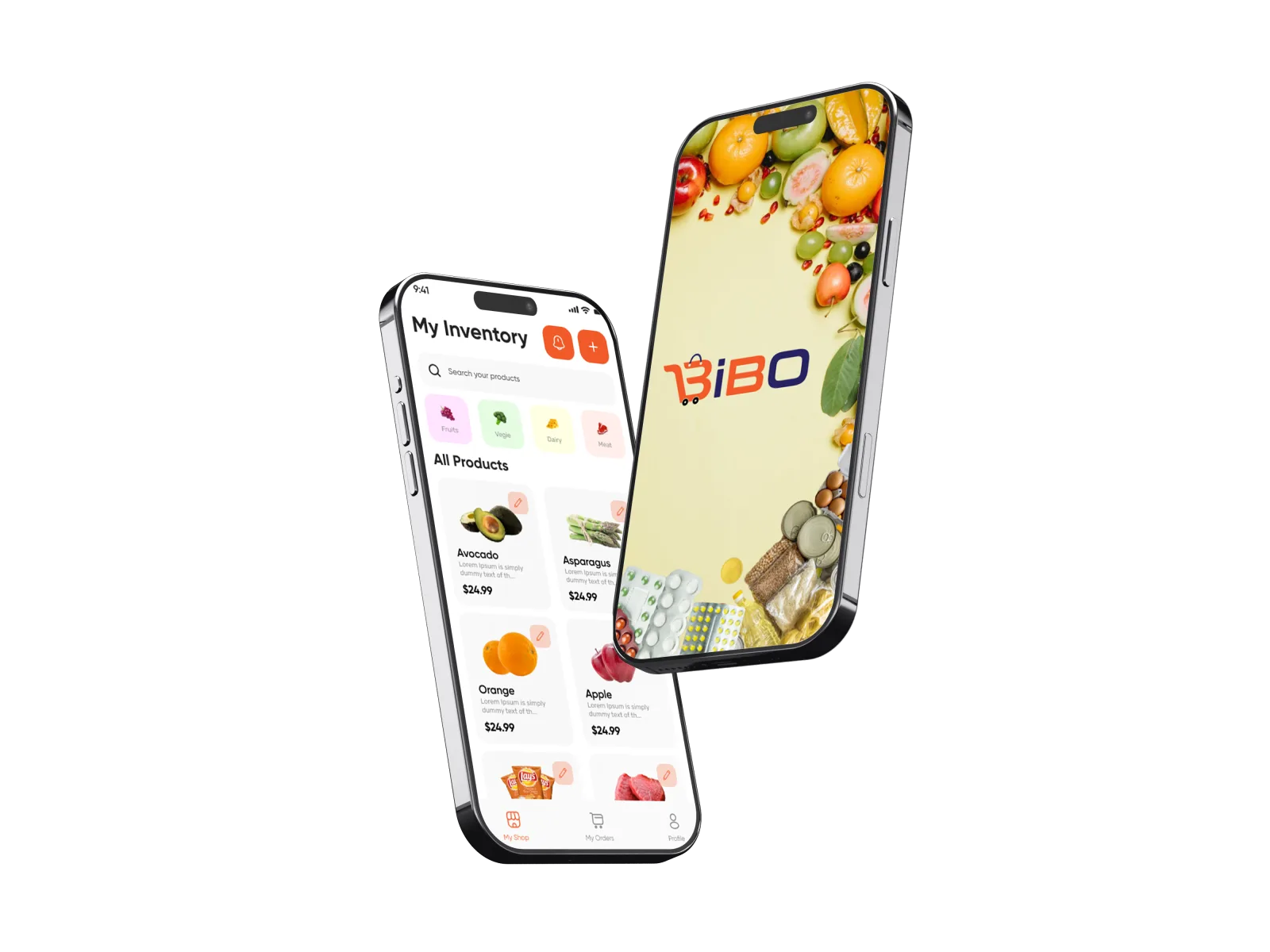 Bibo - B2B & B2C marketplace app mockup