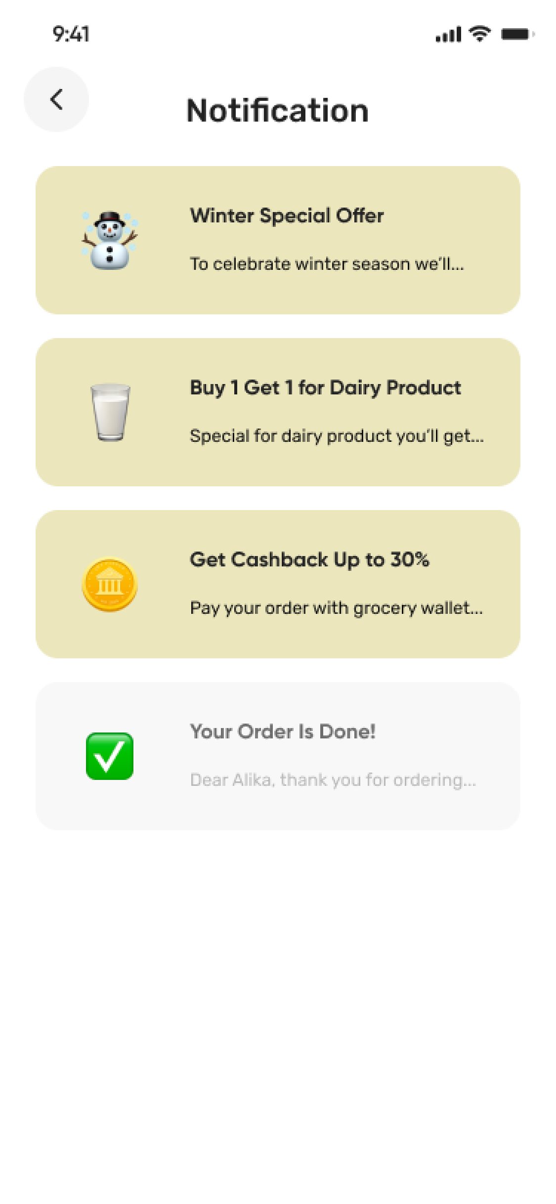 Bibo app – Notifications
