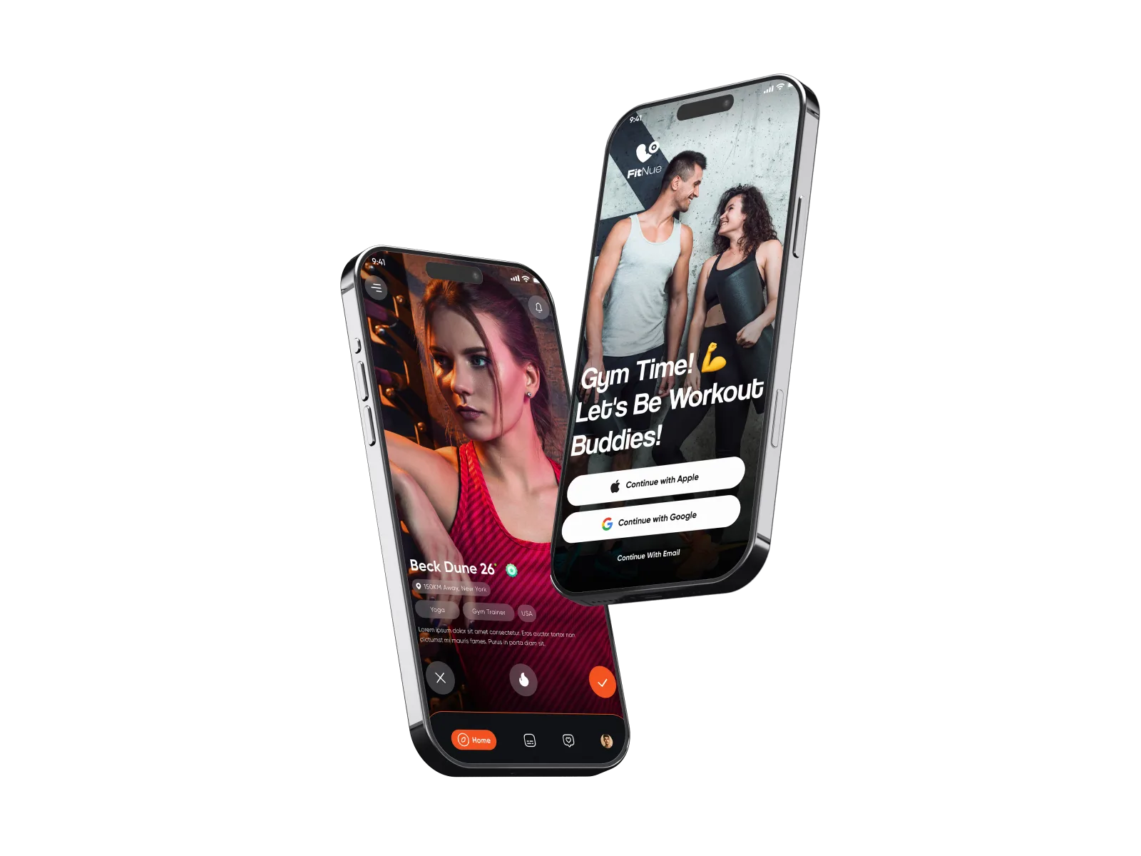 FitNue - Fitness App mockup
