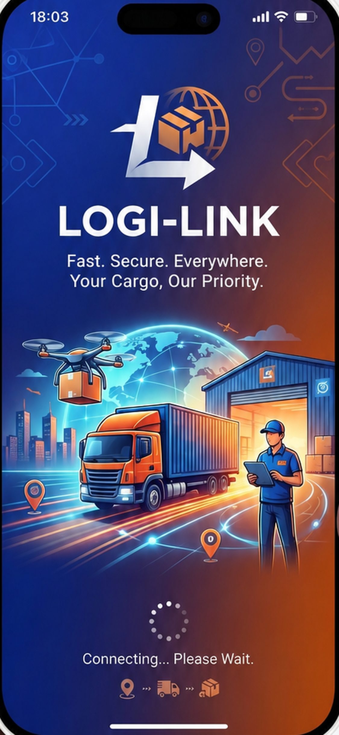 Logi-Link app – Splash screen