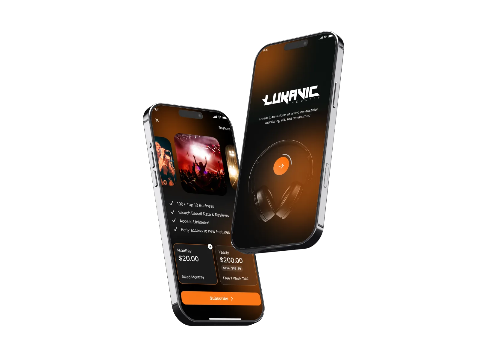 Lukavic - Artist / Community App mockup