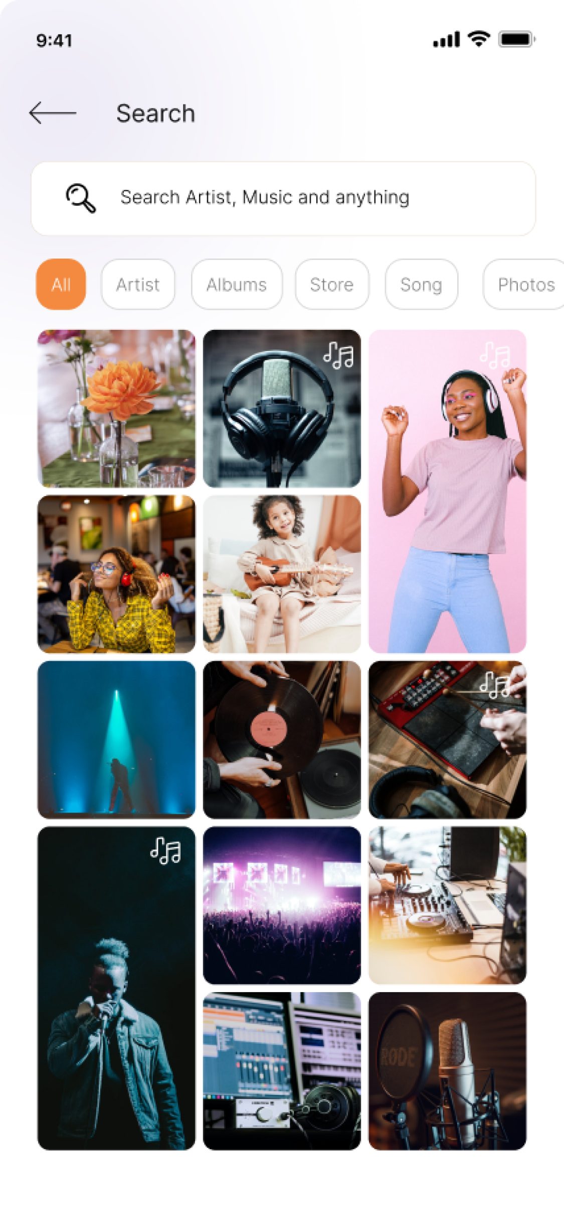 Lukavic app – Search artists, music and photos