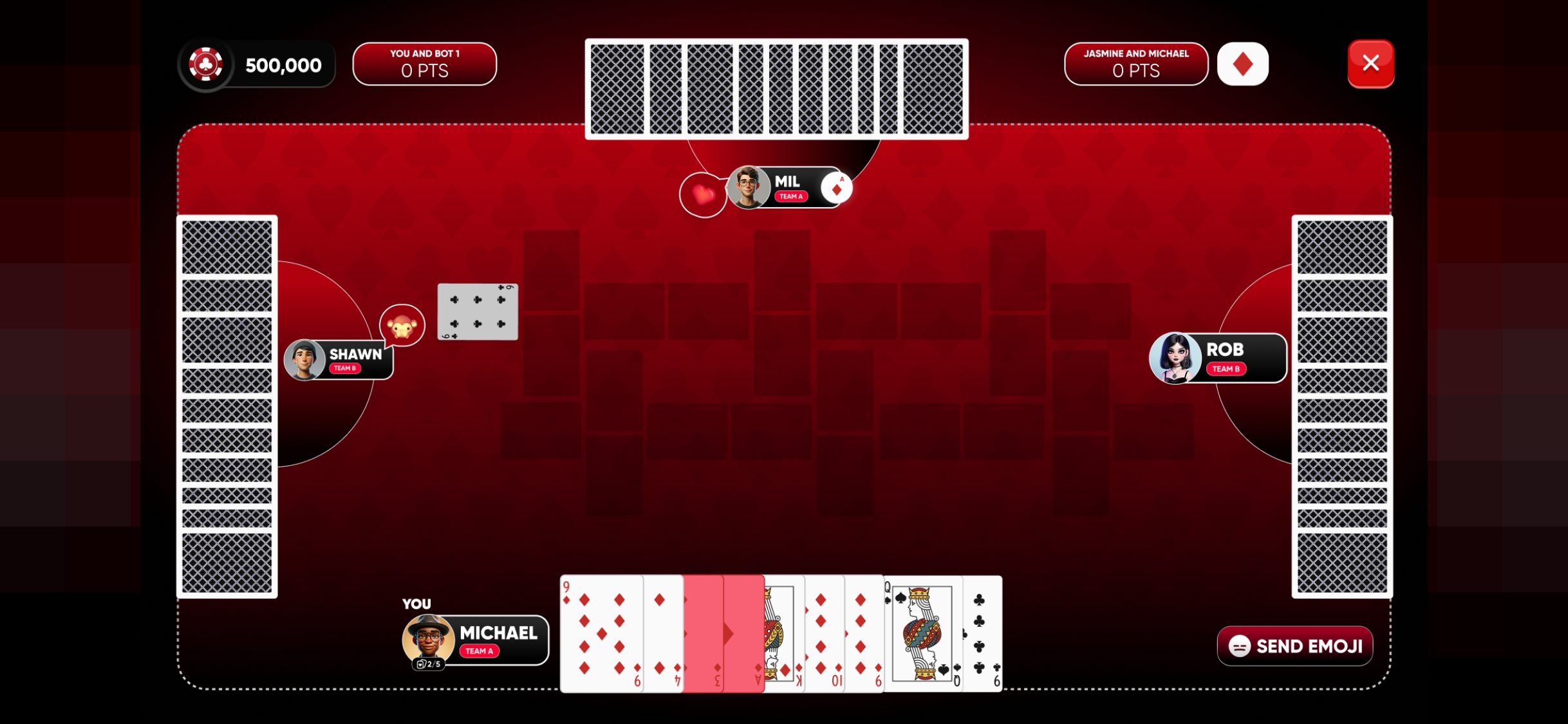 Pedreaux game – Game table