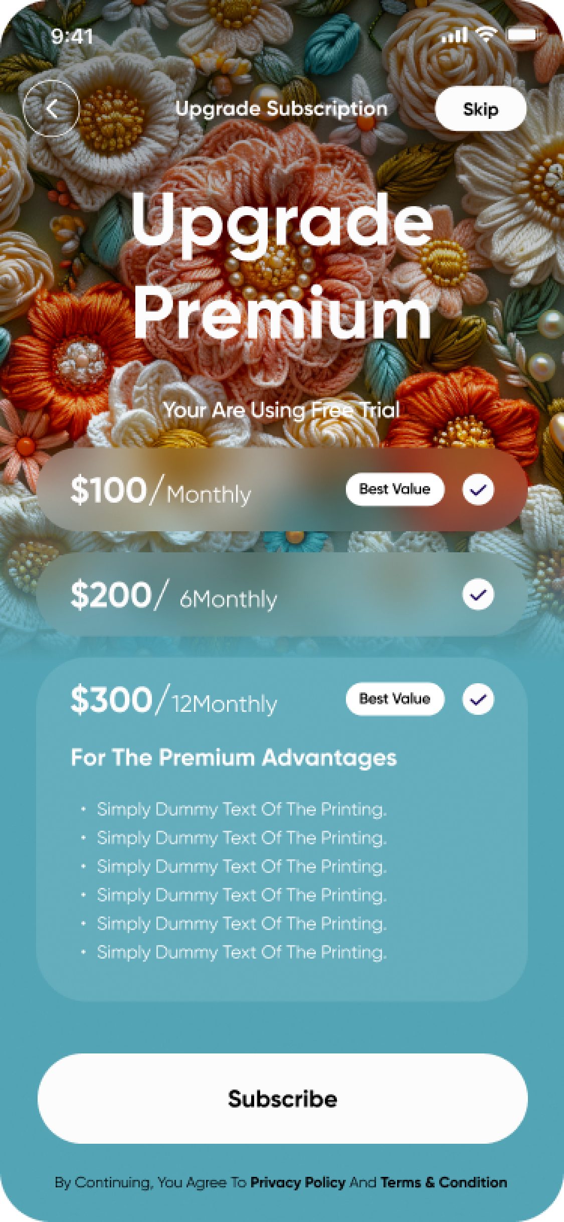 Threads & More app – Upgrade to premium